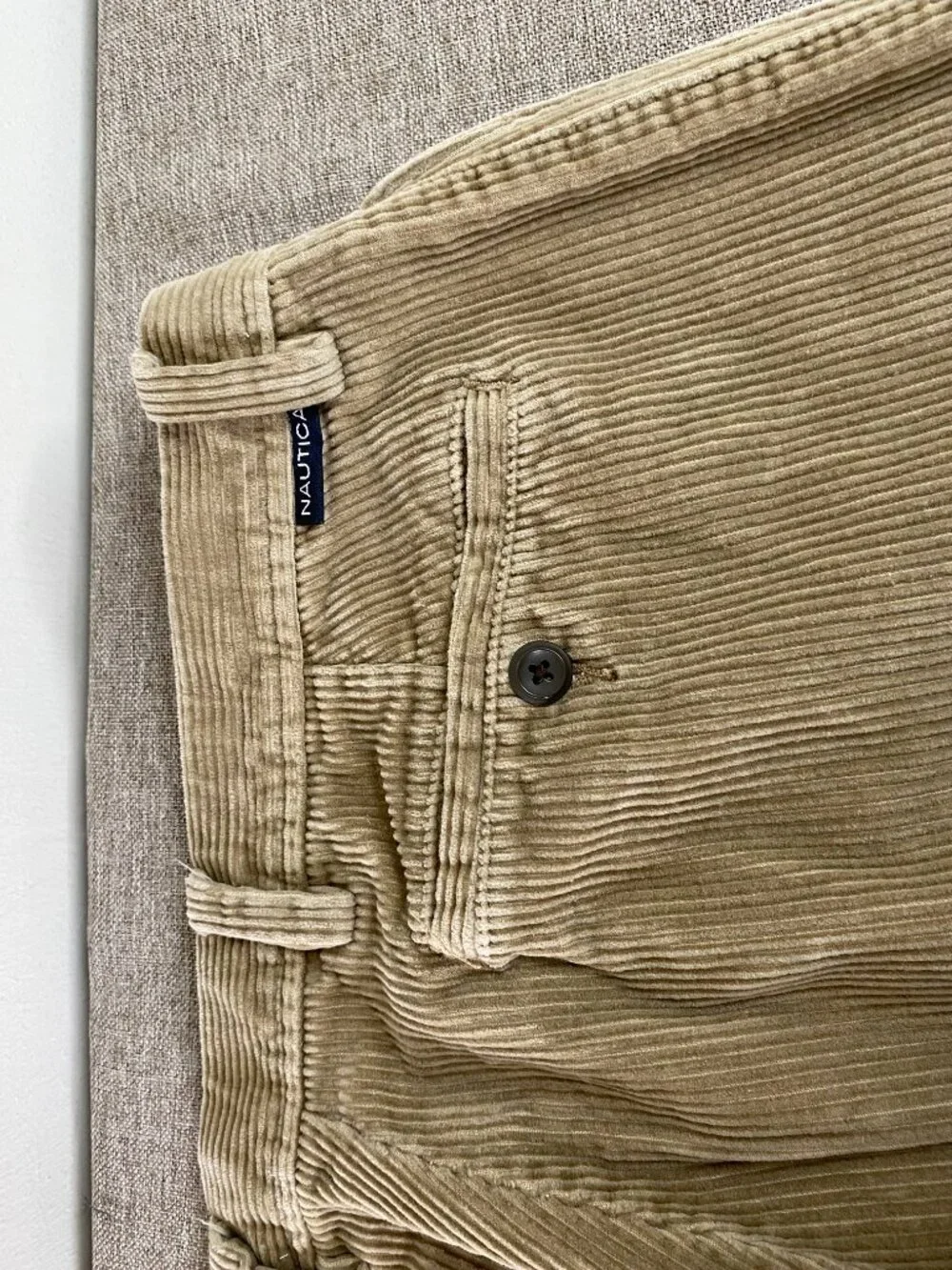 VTG Nautica Rigger Classic Fit Corduroy Dress Pants Men's 36 x 30 Mid Rise Brown
